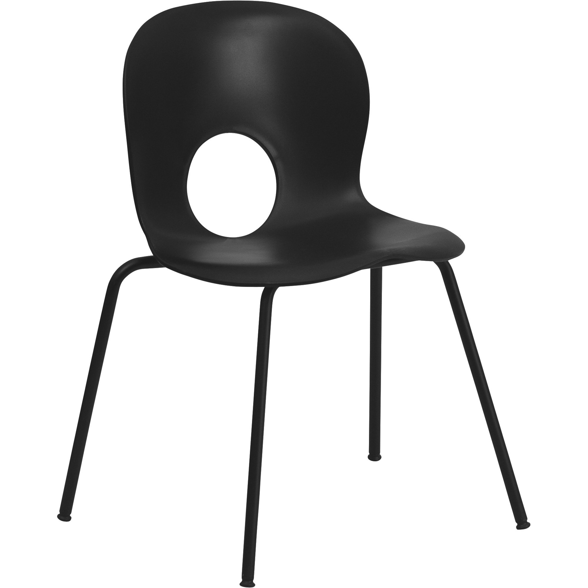 Flash Furniture Plastic Cafe Style Stacking Chair — 770-Lb. Capacity